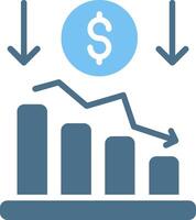 Reduce Glyph Two Color Icon Design vector