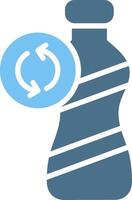 Reusable Bottle Glyph Two Color Icon Design vector