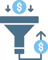 Sales PipeGlyph Two Color Glyph Two Color Icon Design vector