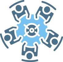 Round Table Glyph Two Color Icon Design vector