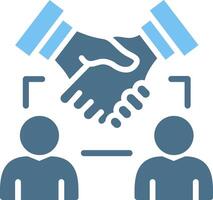 CRM Glyph Two Color Icon Design vector