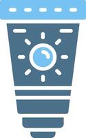 Sunscreen Glyph Two Color Icon Design vector