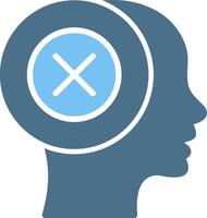 Failure Glyph Two Color Icon Design vector