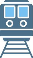 Train Glyph Two Color Icon Design vector