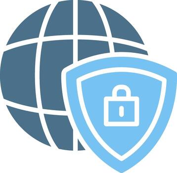 Web Security Glyph Two Color Icon Design vector