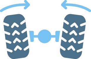 Wheel Alignment Glyph Two Color Icon Design vector