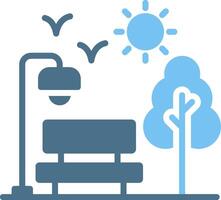 Park Glyph Two Color Icon Design vector