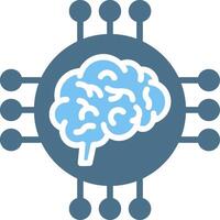 Neuroimaging Glyph Two Color Icon Design vector