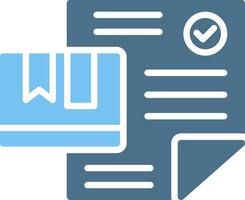 Order Placed Glyph Two Color Icon Design vector