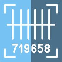 Bar Code Glyph Two Color Icon Design vector