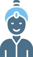 Genie Glyph Two Color Icon Design vector