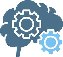Cognitive Function Glyph Two Color Icon Design vector