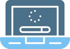 Loading Glyph Two Color Icon Design vector