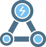Hybrid Solution Glyph Two Color Icon Design vector