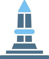 Obelisk Glyph Two Color Icon Design vector