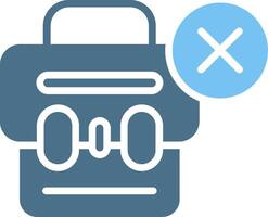 No Work Glyph Two Color Icon Design vector