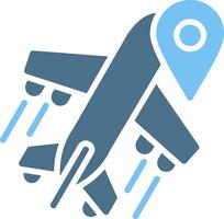 Tracker Glyph Two Color Icon Design vector