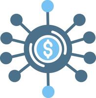 Sales Enablement Glyph Two Color Icon Design vector