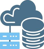 Database Glyph Two Color Icon Design vector