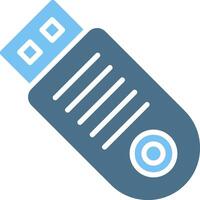 Usb Glyph Two Color Icon Design vector