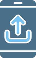 Upload Glyph Two Color Icon Design vector