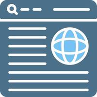 Web Browser Glyph Two Color Icon Design vector