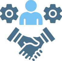 Customer Loyalty Glyph Two Color Icon Design vector