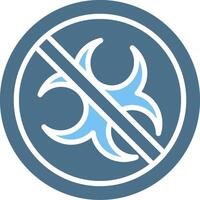 Biohazard Glyph Two Color Icon Design vector