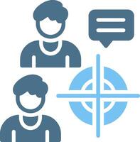 Focus Group Glyph Two Color Icon Design vector