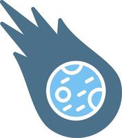 Meteorite Glyph Two Color Icon Design vector