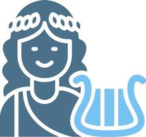 Apollo Glyph Two Color Icon Design vector