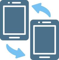 Data Synchronization Glyph Two Color Icon Design vector
