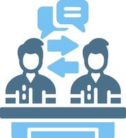 Conversation Glyph Two Color Icon Design vector