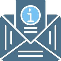 Mail Glyph Two Color Icon Design vector