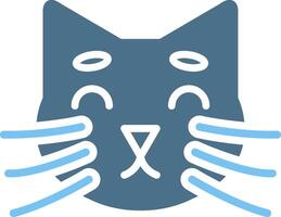 Cat Glyph Two Color Icon Design vector