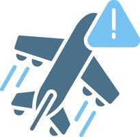 Important Notice Glyph Two Color Icon Design vector