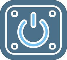 Power Button Glyph Two Color Icon Design vector