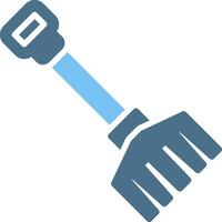 Rake Glyph Two Color Icon Design vector