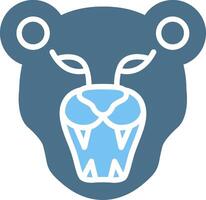 Puma Glyph Two Color Icon Design vector