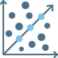 Scatter Graph Glyph Two Color Icon Design vector