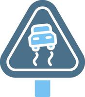 Smooth Road Glyph Two Color Icon Design vector