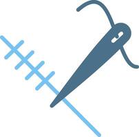 Stitching Glyph Two Color Icon Design vector