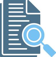 Search File Glyph Two Color Icon Design vector