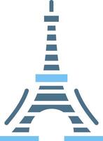Tokyo Tower Glyph Two Color Icon Design vector