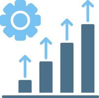 Development Glyph Two Color Icon Design vector