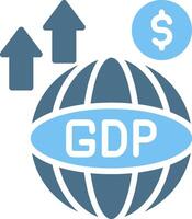 Gdp Glyph Two Color Icon Design vector