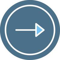 Next Glyph Two Color Icon Design vector