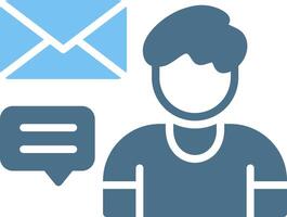 Message Glyph Two Color Icon Design vector