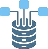 Database Glyph Two Color Icon Design vector