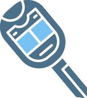 Car Key Glyph Two Color Icon Design vector